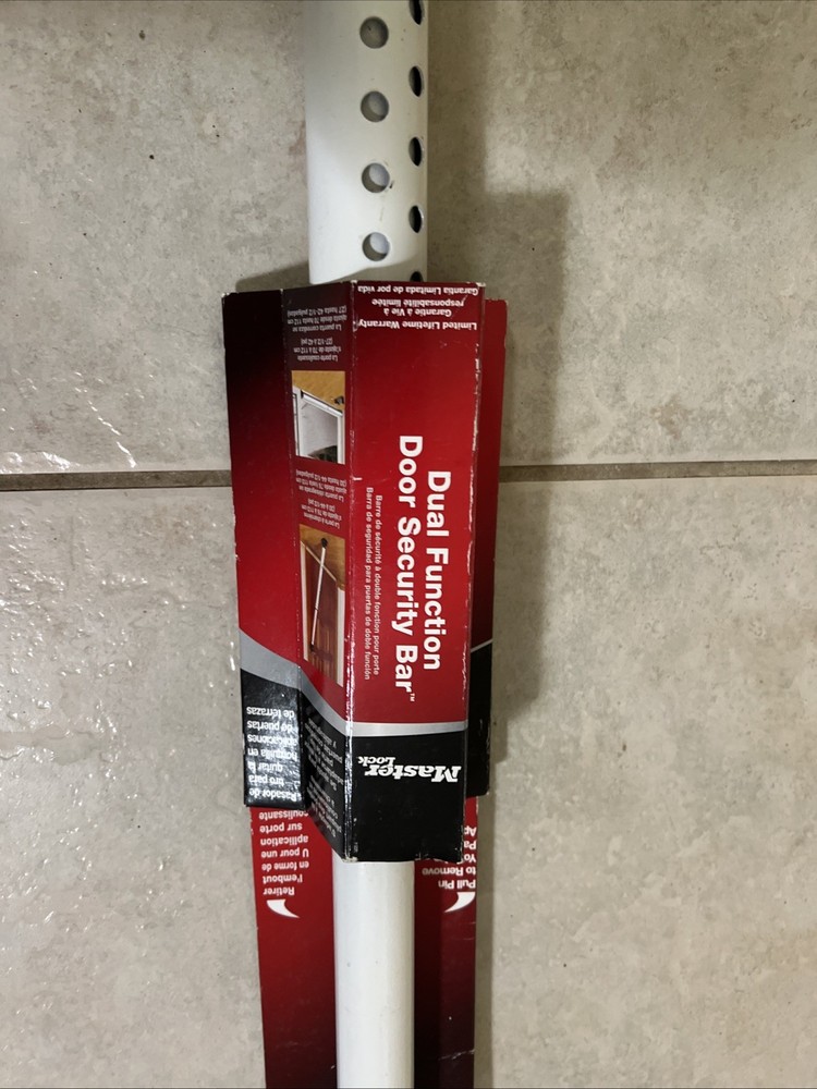 265D Master Lock Adjustable Dual Function Door Security Bar Sliding or Hinged