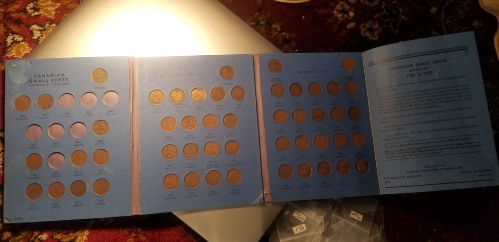 Canada Small Cent Album Partial Filled Id23.