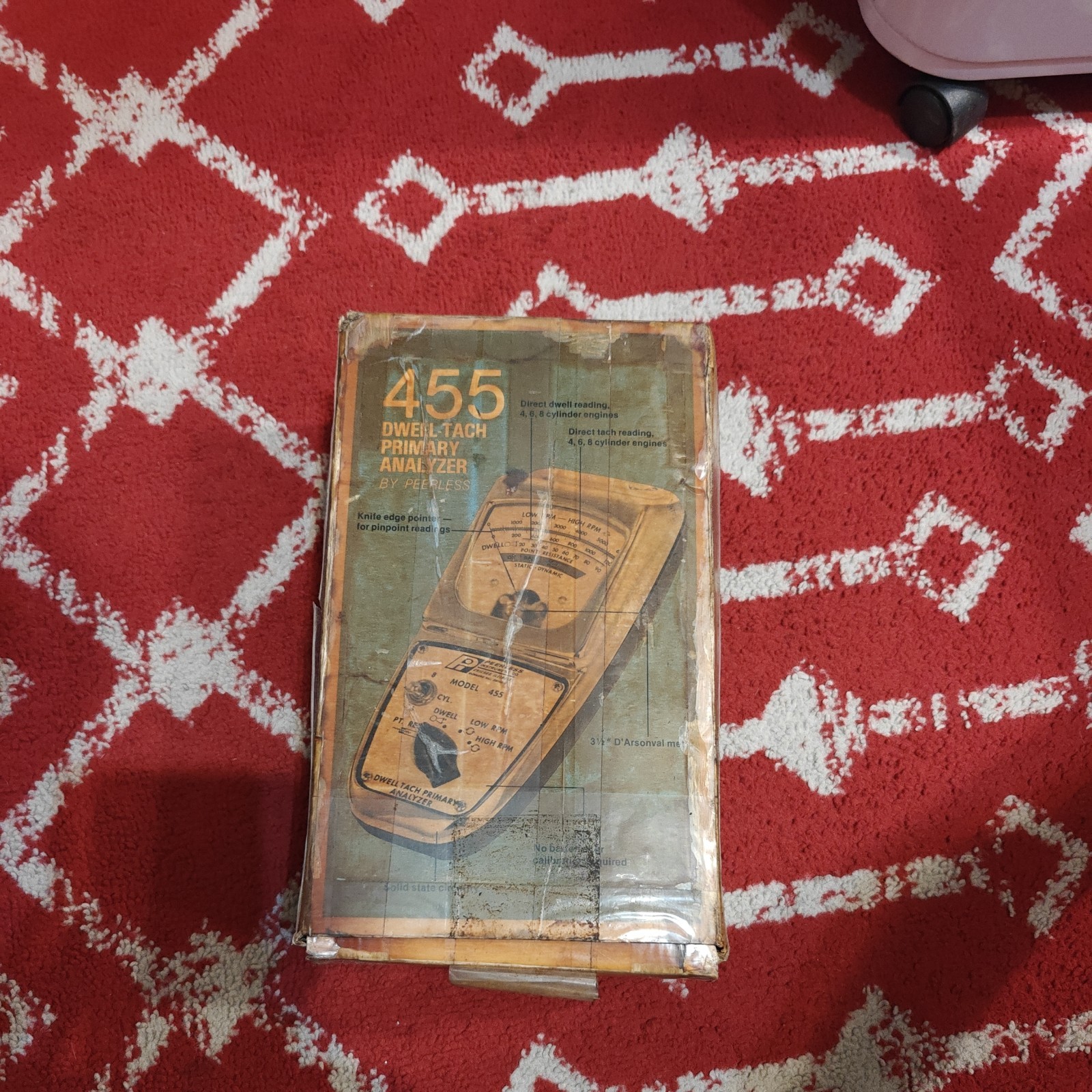 Vintage Peerless Dwell Tach Primary Analyzer Model 455 Pristine Condition