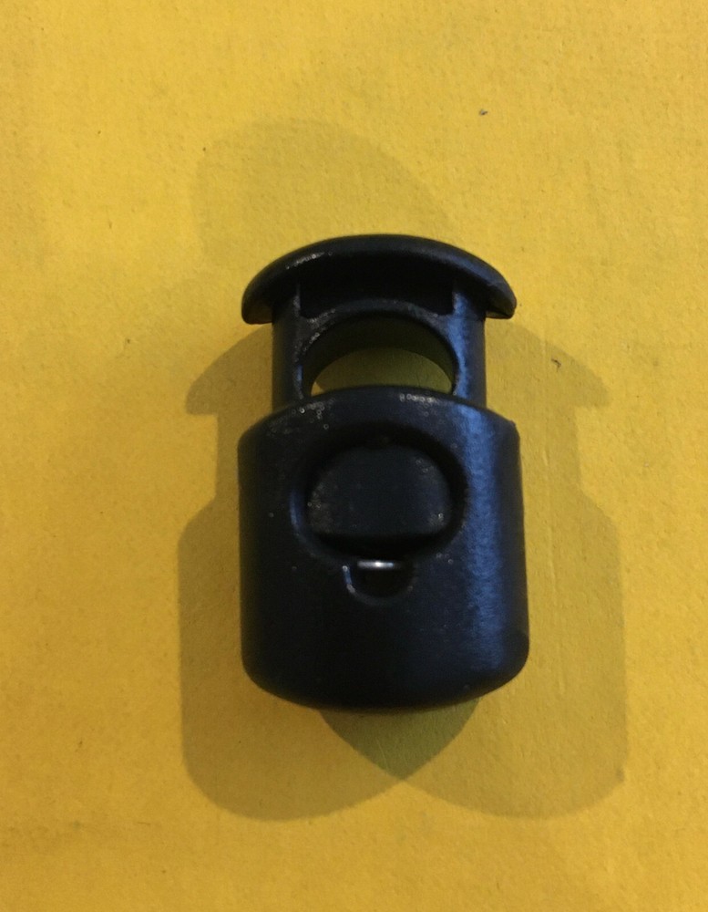 12 pcs Black Double Cord Lock Plastic Spring Lock Toggle Stop Made in USA