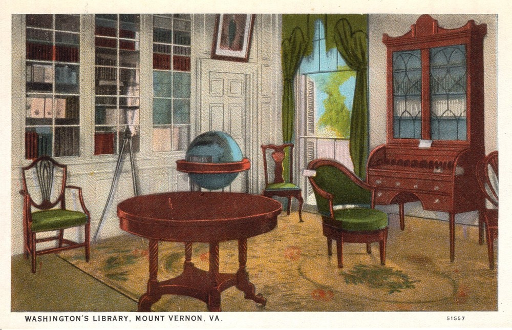 WASHINGTON'S LIBRARY, MT. VERNON, VA  - PC1859