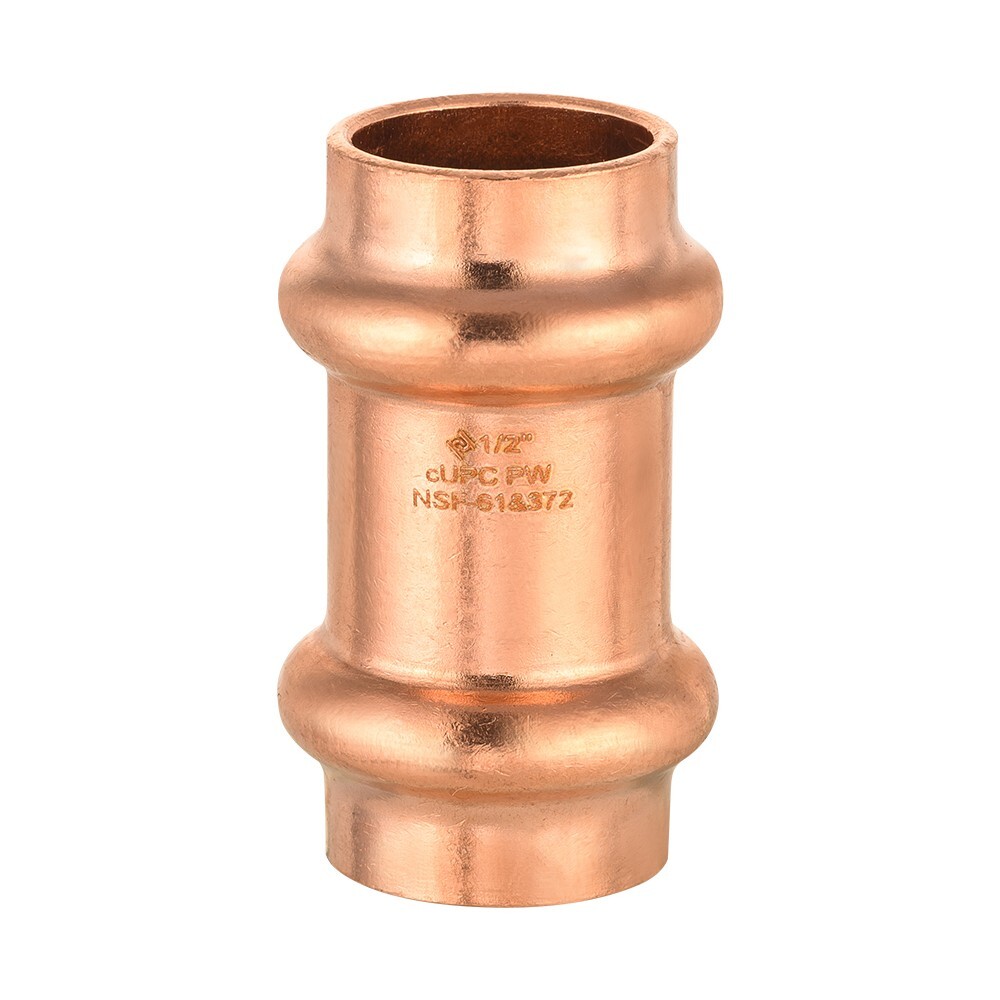 10 PCS EFIELD 1/2 " Press Fit Straight Coupling Fitting, No Lead , Pro Pack