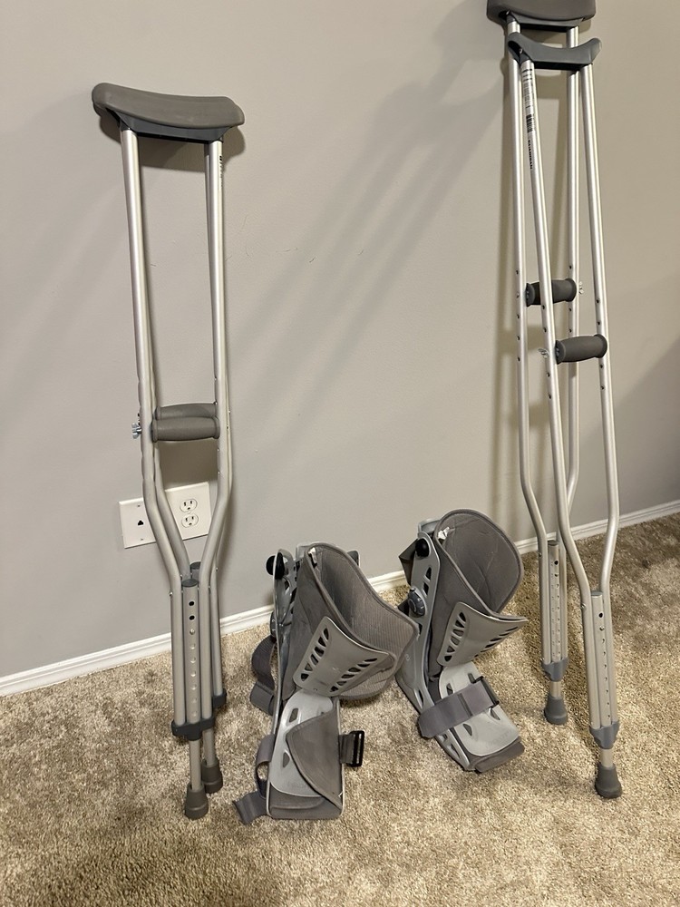 Medical Crutches And CAM boot Bundle