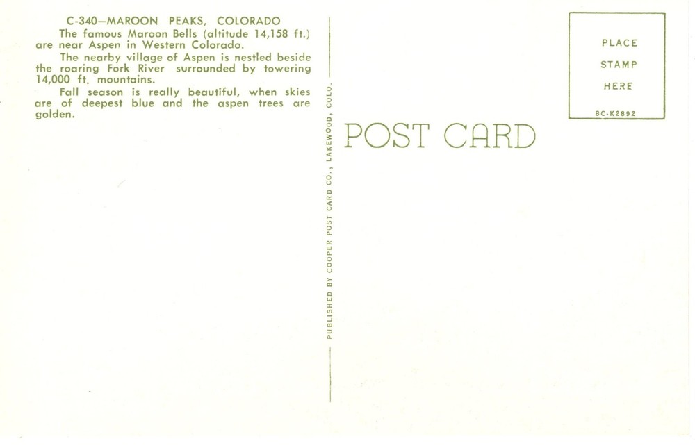 MAROON PEAKS, CO - PC4036