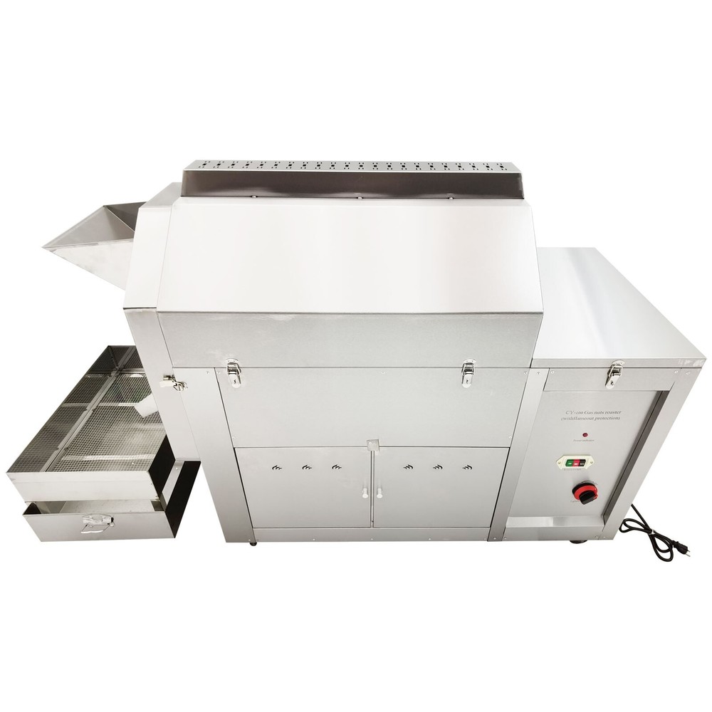 Full-Automatic Coffee Bean Roaster Rotary Nuts Bean Roasting Machine 220V 110Lbs
