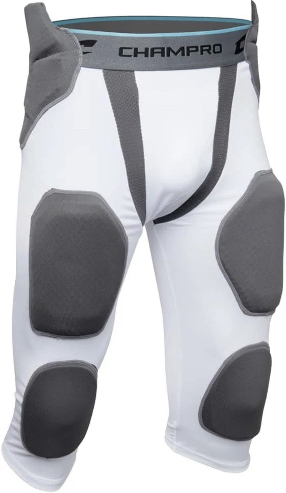 CHAMPRO Tri Flex 7-Pad Integrated Youth Girdle, WHITE , Medium