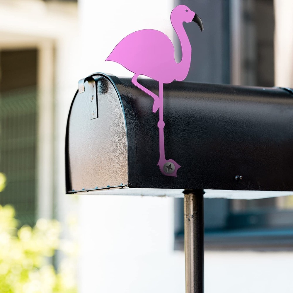 2 Pieces Mailbox Flags Flamingo Coconut Tree Mailbox Replacement Flags for Ro...