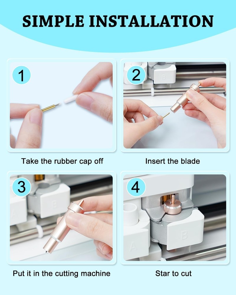 UCEC 40 PCS Premium Fine Point Replacement Blades Compatible with Cricut Maker 4