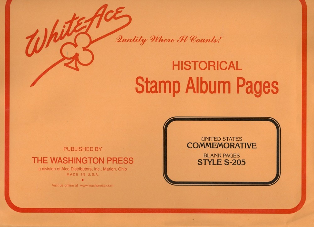 White Ace U.S. Commemorative Blank Pages Scroll S-205 Pkg.15