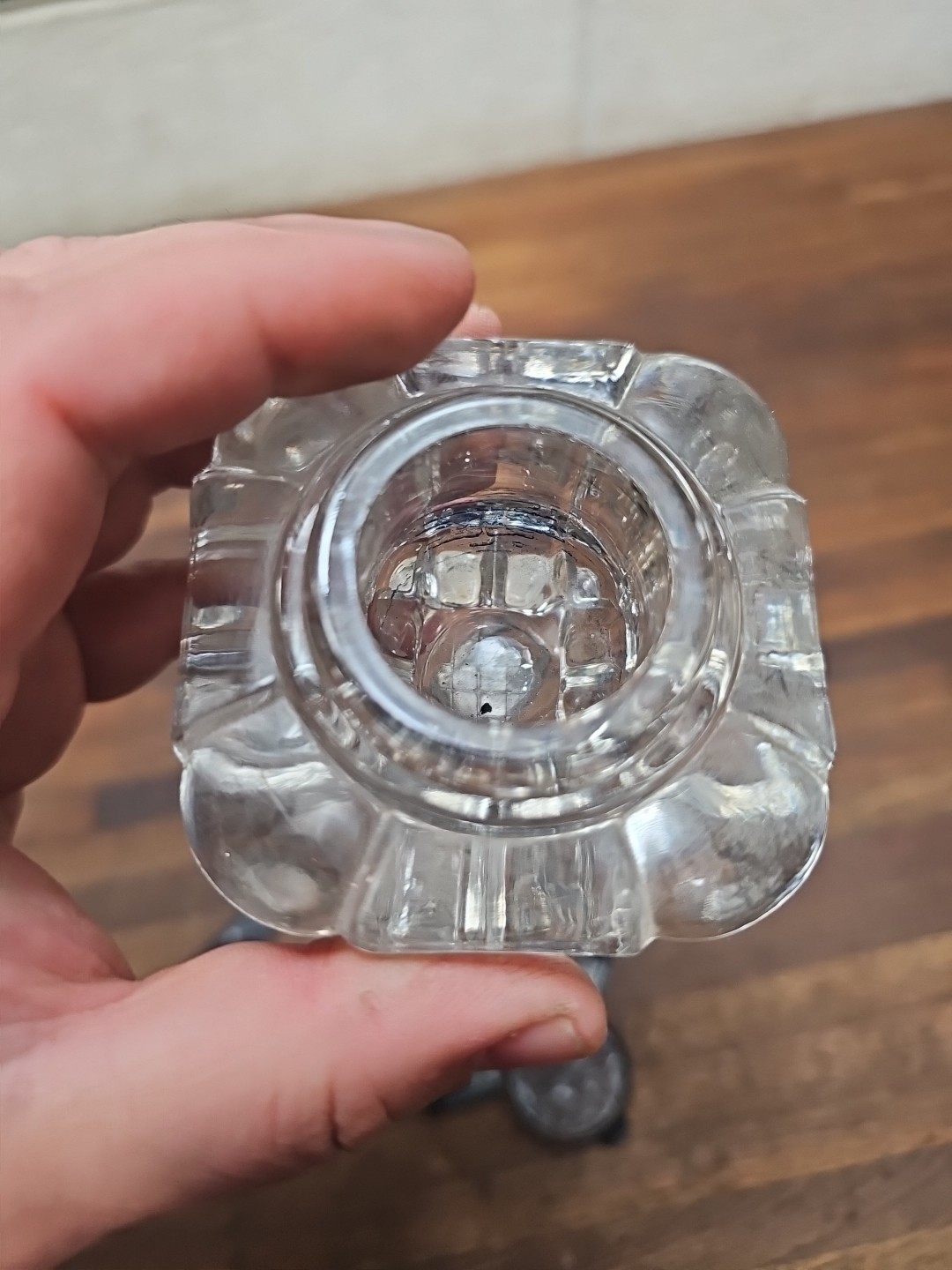 B34- Antique Victorian Cast Iron Double Inkstand with Inkwells incomplete 1800s