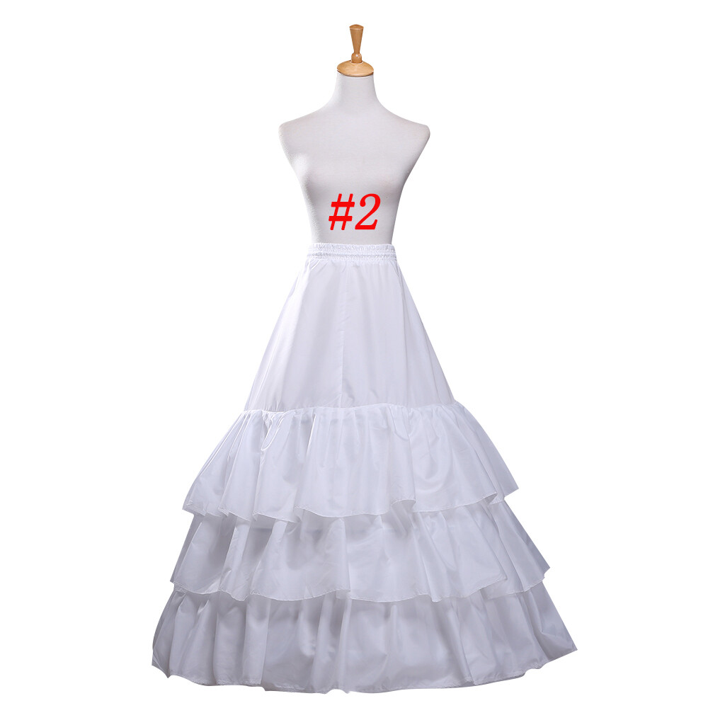 Petticoat Skirt Vintage White Hoop Skirt Crinoline Slip Wedding Gown Underskirt