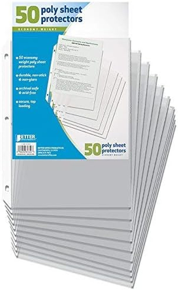 Better Office Sheet Protectors, 50 Pack