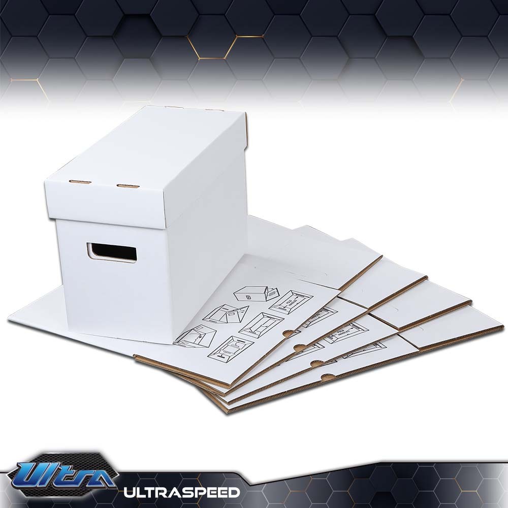 5Pcs Comic Books Storage Boxes Short Holds 150-175 Stackable Durable Archive