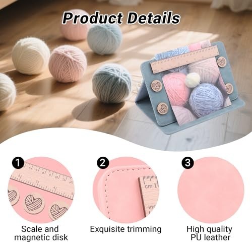 Foldable Knitting Chart Holder with Ruler - Crochet Pattern Keeper & Accessories