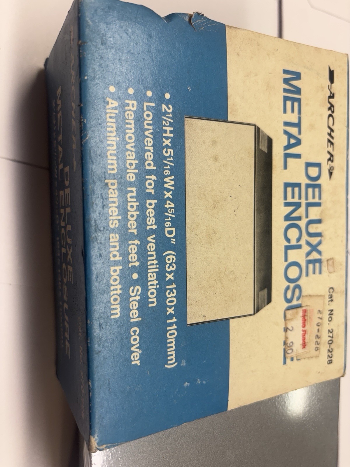 Vintage Radio Shack Deluxe Metal Utility Cabinet New In Box Model 270-228 NOS