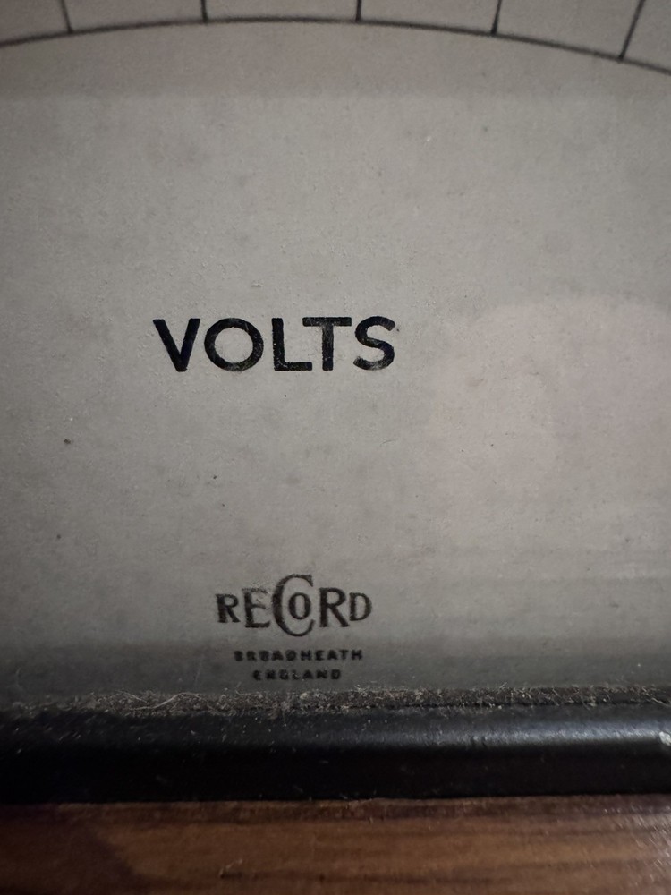 Vintage RECORD Voltmeter Broadheath England Electrical Tool