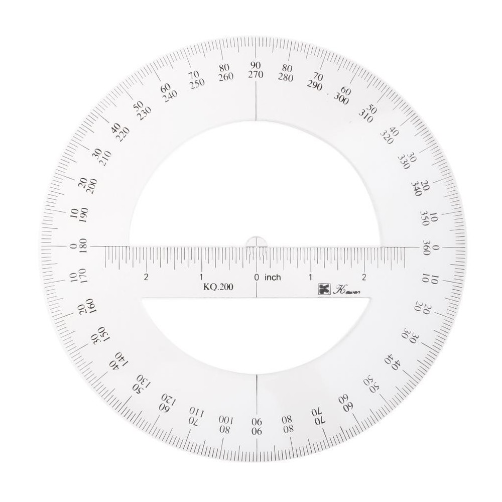 360 Degree Protractor Protractor Drawing Ruler School