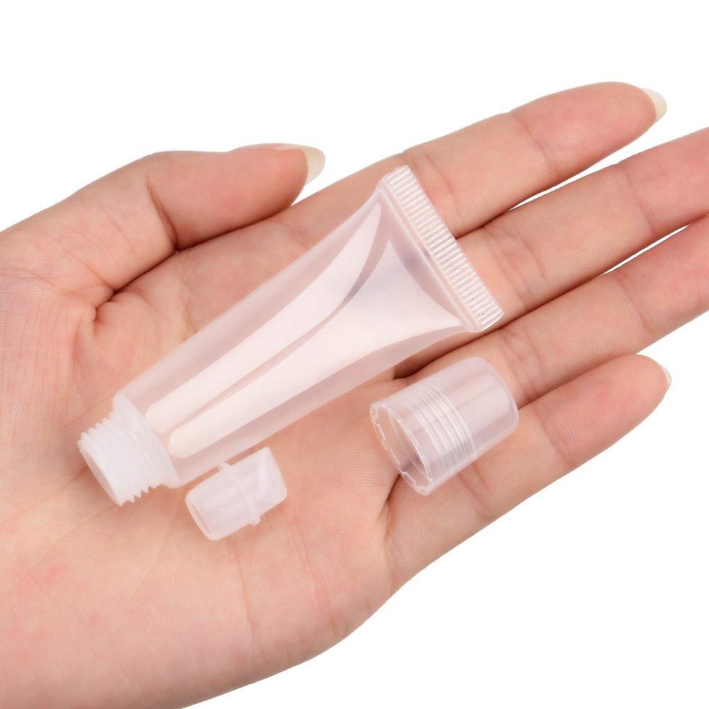 15 ml Empty Refillable Mini Clear Lip Gloss Balm Cosmetic Containers Makeup A...