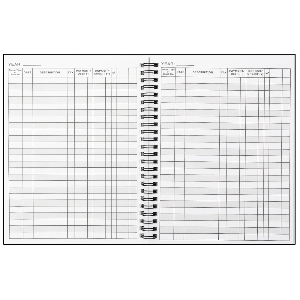 2 Pack Expense Tracker Ledger Book- Finance Black - 2 Pack, - 2