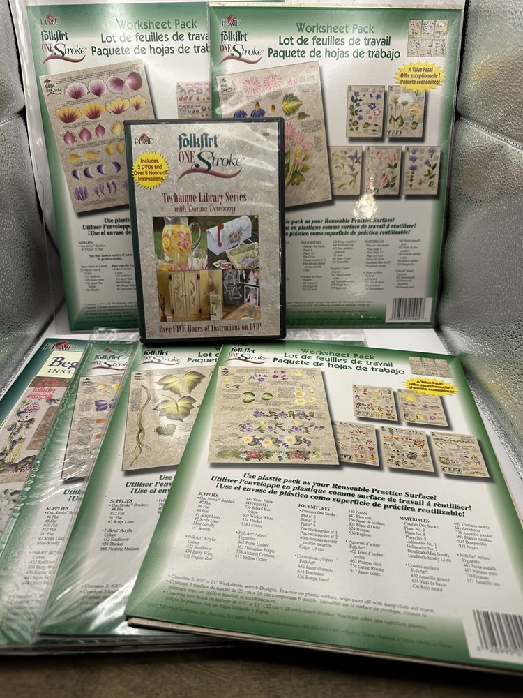 LOT - Plaid One Stroke kits plus DVD