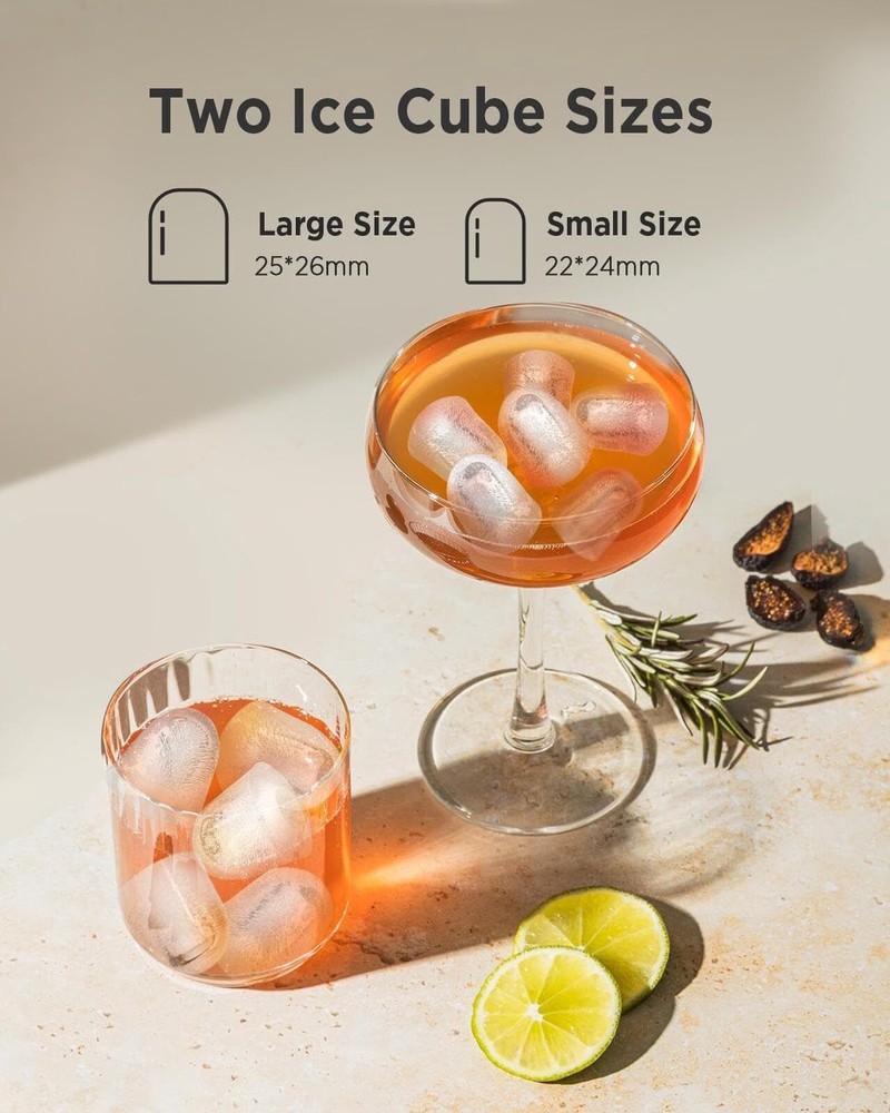 Silonn Ice Makers Countertop - Auto-Cleaning Portable Ice Maker Machine 26lbs