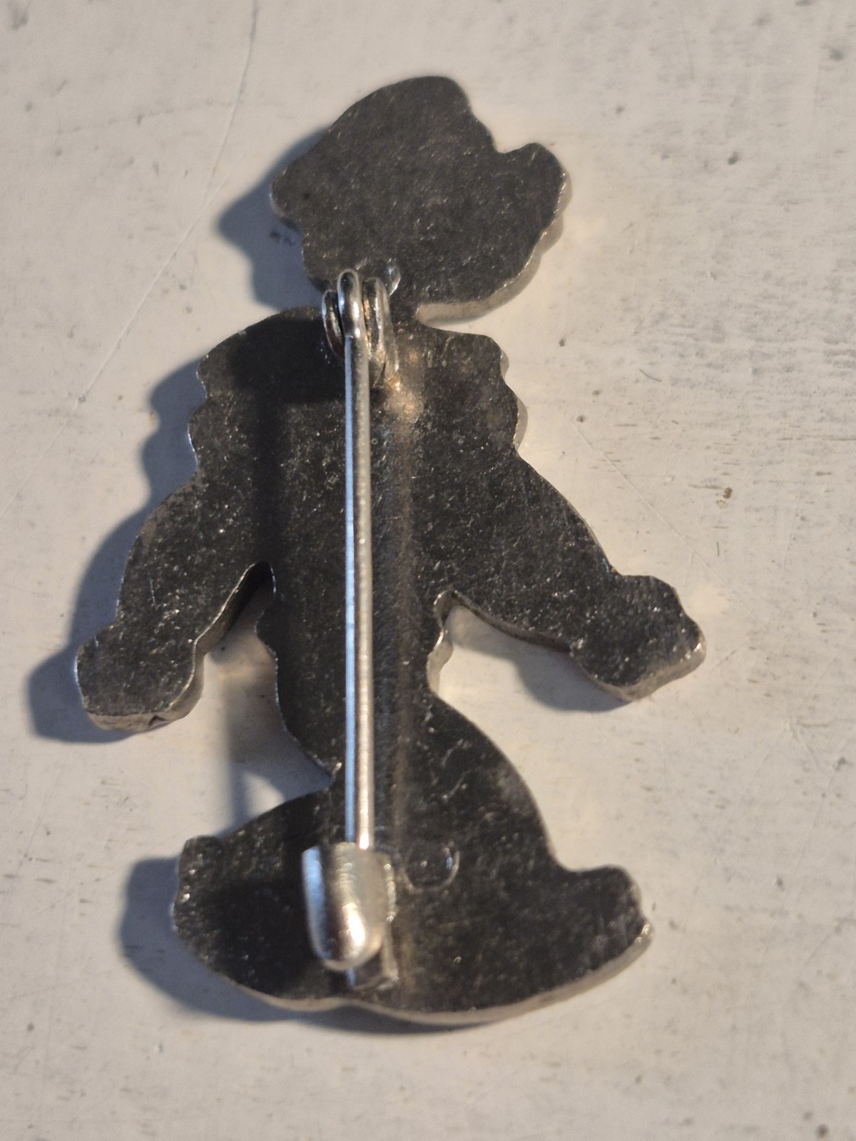 1930's POPEYE THE SAILOR figural enamel inlaid pin brooch pinback *