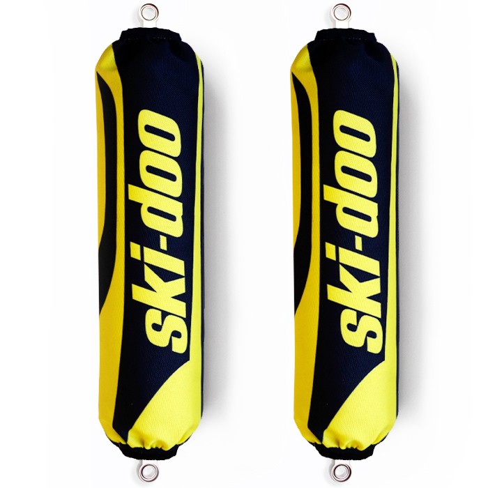 Ski-Doo Yellow & Black Bombardier Shock Protector Covers Snowmobile (Set 2) NEW