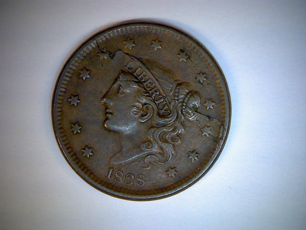 1838 U.S. LARGE CENT,   CORONET CENT,