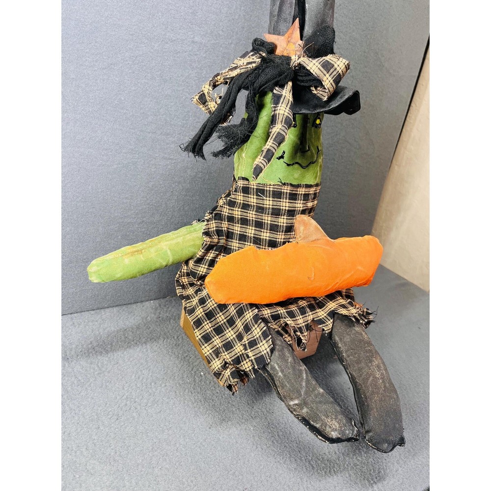 Rustic Handmade Witch Doll Wanda – Unique Halloween Decor