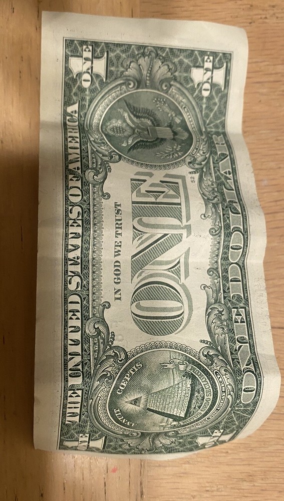 Misprint Miscut Error $1 Dollar Bill