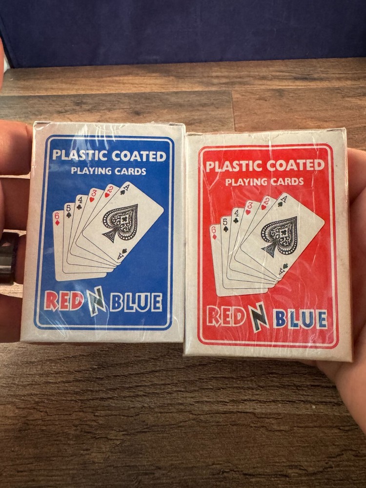 Plastic Coated Playing Cards Red N Blue