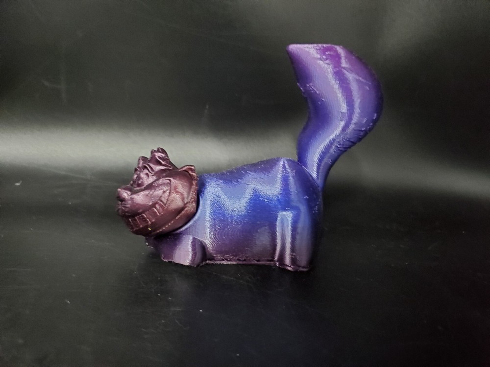 3D Printer Cheshire Cat Purple 5" X 4" B71