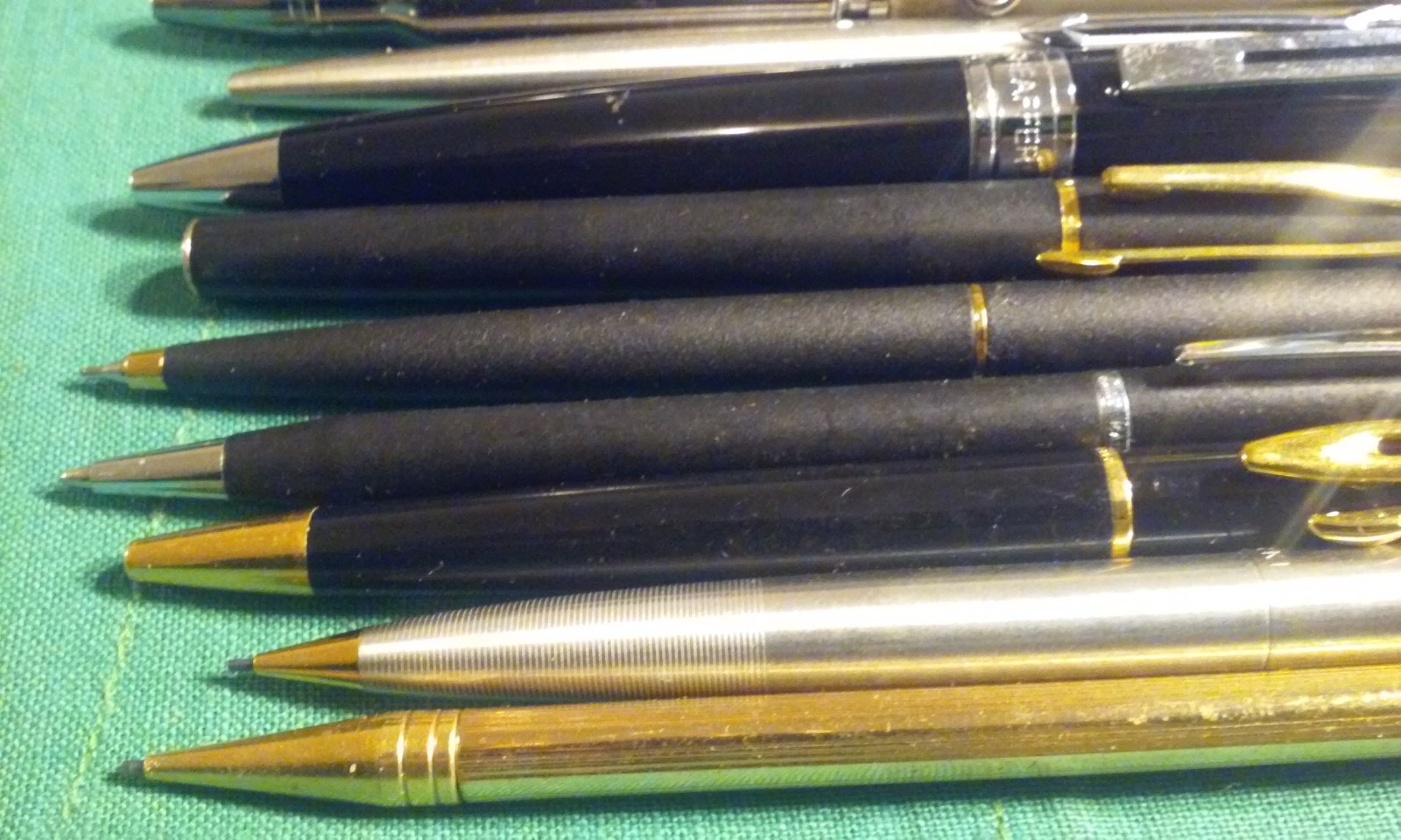 Junk Drawer Lot 12 Retro Quality PENS & Mechanical Pencils Cross Parker Sheaffer