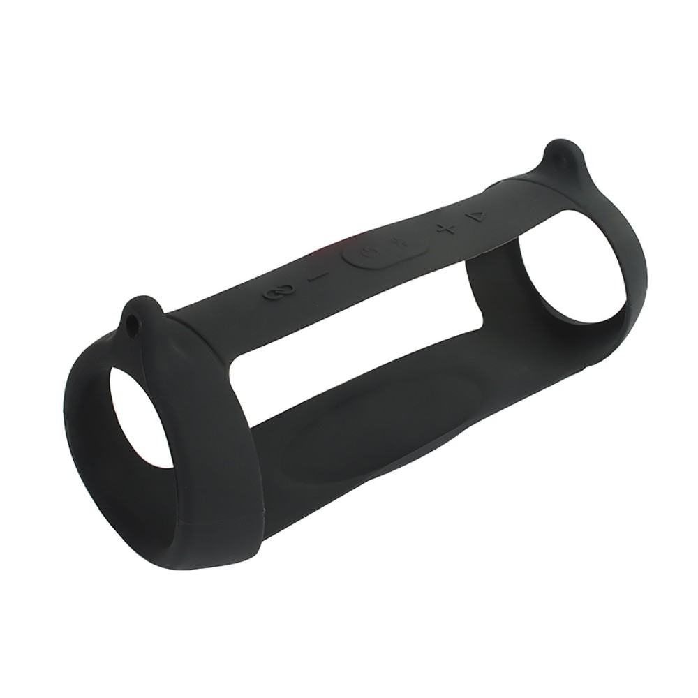 Black Silicone Cover Pad With Strap For JBL Charge 5 Bluetooth Speaker