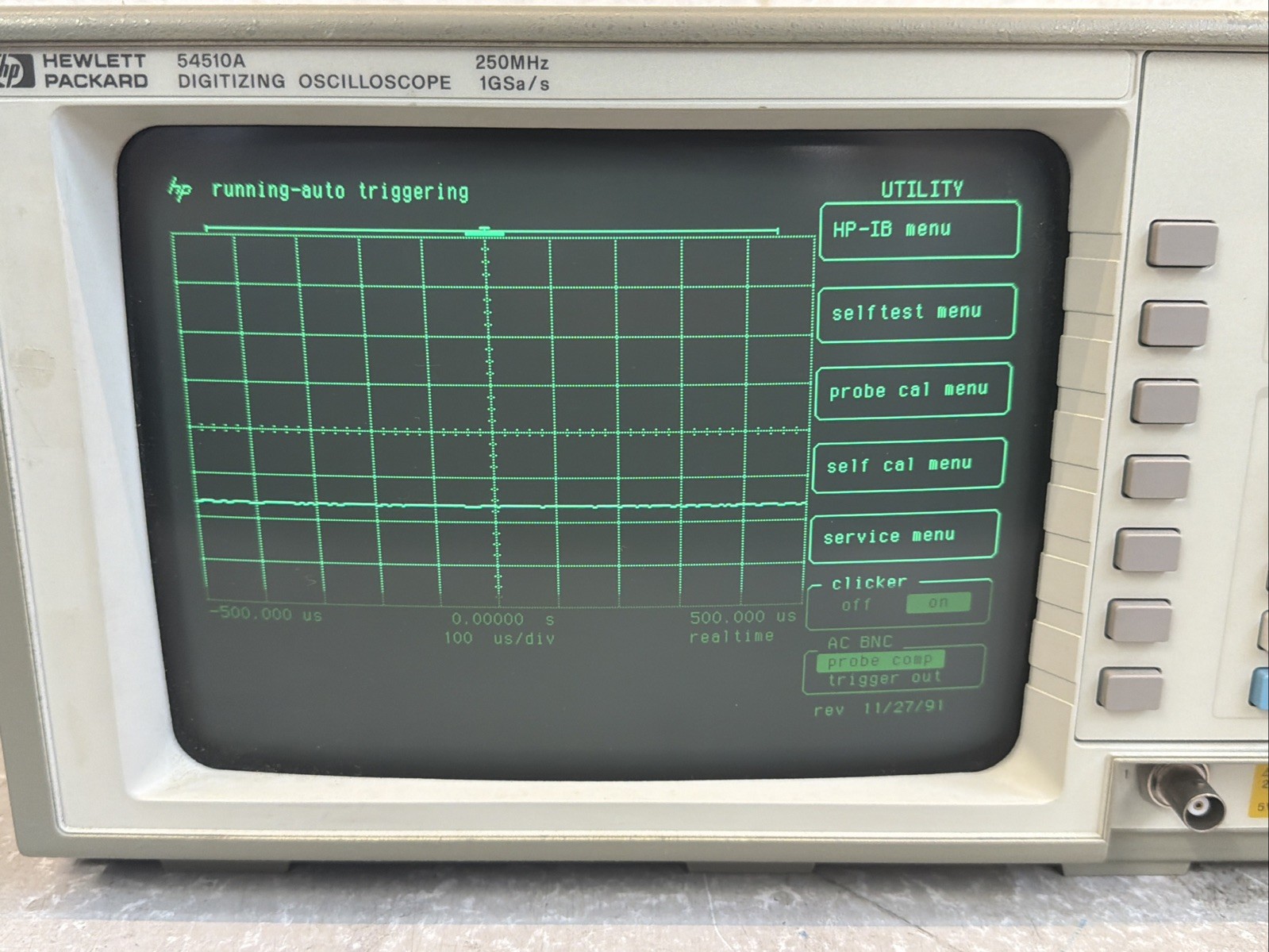 HP 54510A Digitizing Oscilloscope 250MHz 1GSa/s