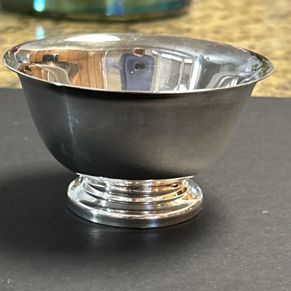 Reed & Barton Paul Revere Bowl 3.5” Silver Plated Footed Candy /Trinket Dish
