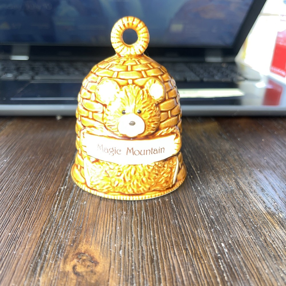 Souvenir Bell with Bear From Magic Mountain
