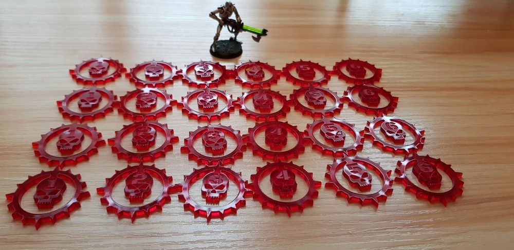Wargaming Wargames Red Skull Objective Markers Set 1-6