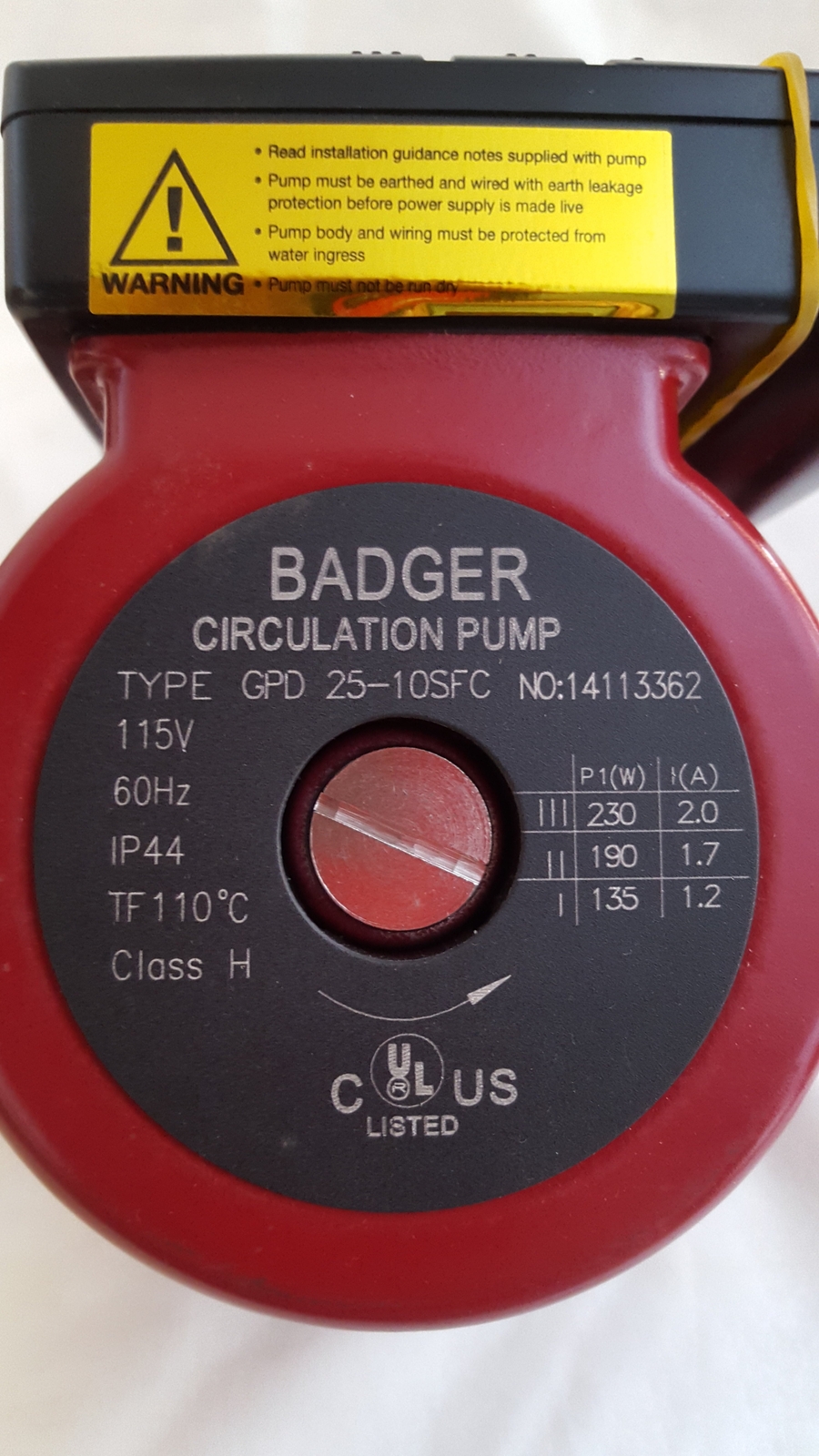 3 speed Circulating Pump 34 GPM with Cord