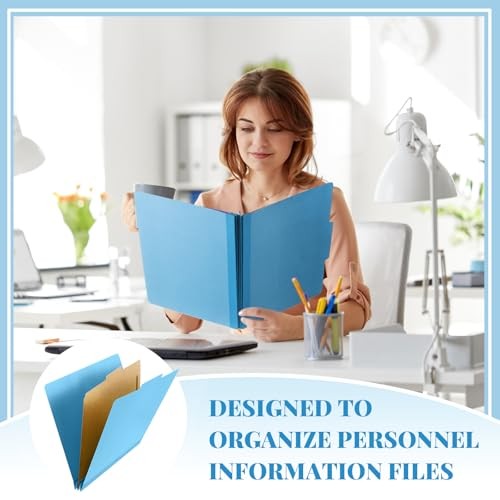 Pcs Classification Folders Letter Size, 1 Divider Pressboard File 24 Blue