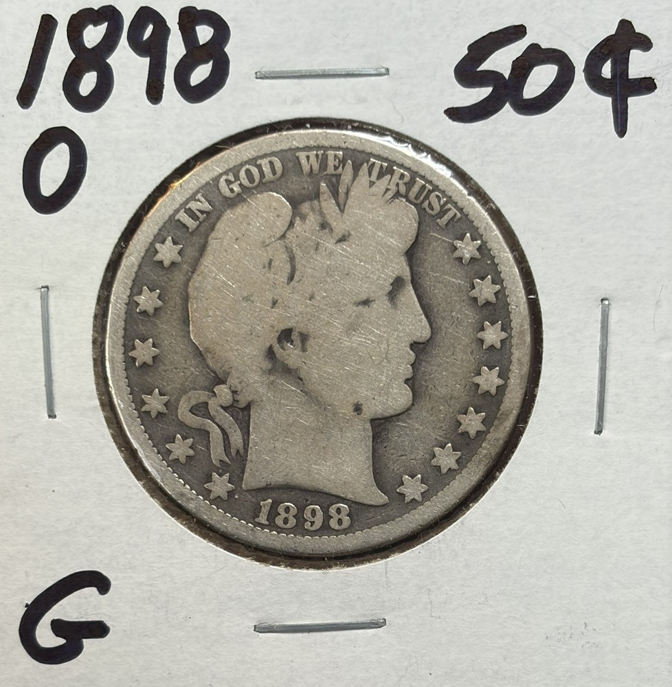 1898 O Barber Half Dollar 50c