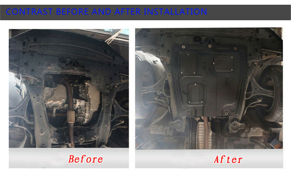 Lower Guards For Ford Focus 2012-2018 Engine Splash Shield Chassis Armor Black