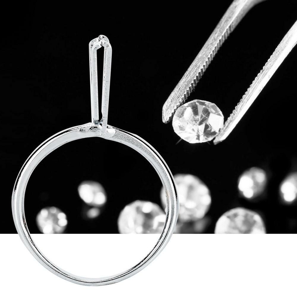 GEM STONE & DIAMOND SPRING PRONG CLAW HOLDER DISPLAY RING TOOL silver color 1 pc