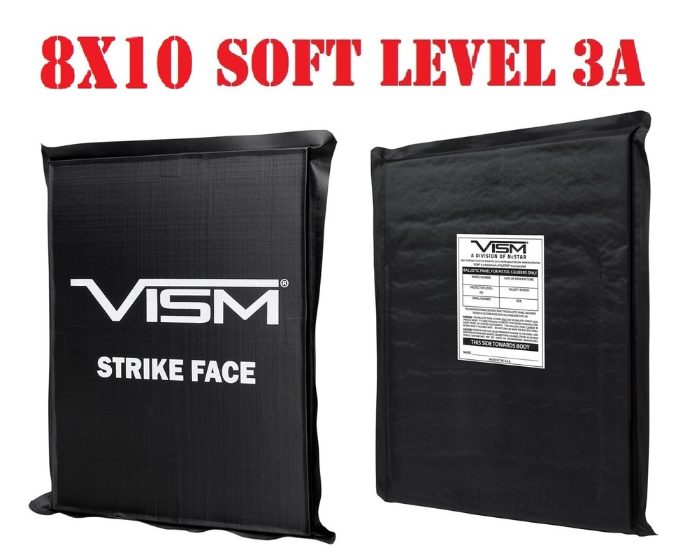 VISM Ballistic UHMWPE level IIIA Soft Panel 8x10 Rectangle Bullet Proof Plate