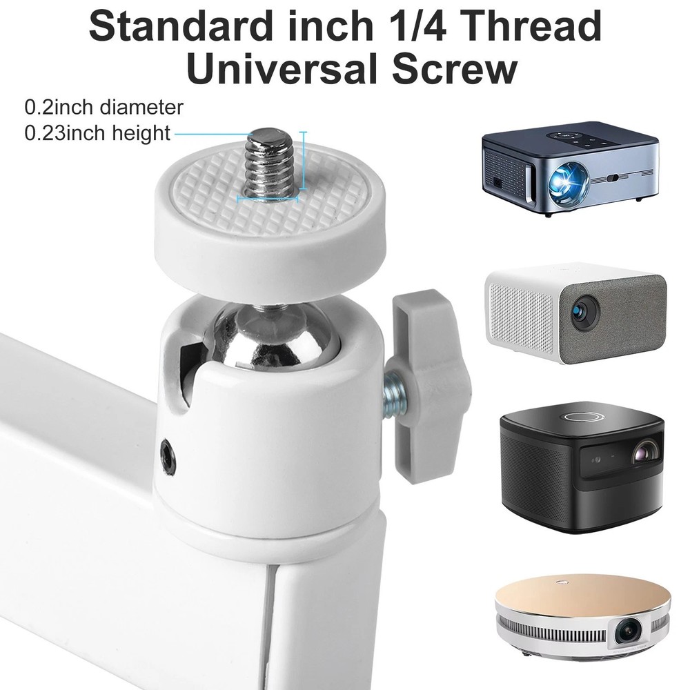 Foldable Wall Mount Bracket for Projector Camera LED Light 360 Rotation 35cm Arm