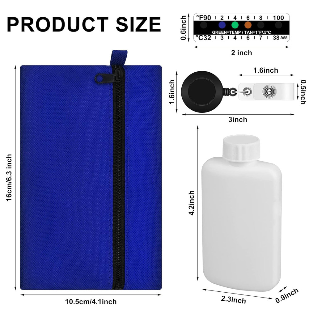 14 Pcs Urine Test Complete Kit 2 Portable Empty Bottles 10 Adhesive Temperature