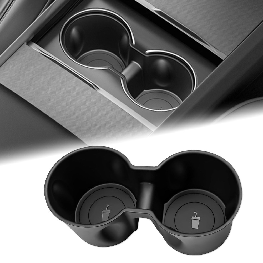 Center Console Dual Water Cup Holder Insert For Tesla Refresh Model 3 Model Y