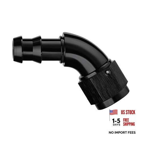 Push Lock Fitting One Piece Full Flow Hose End 6AN 60 Degree
