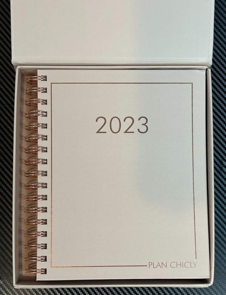 Plan Chicly 2023 Planner with Scratch Proof Magnetic Box Nude