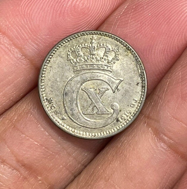 1919 Denmark 25 Ore Coin